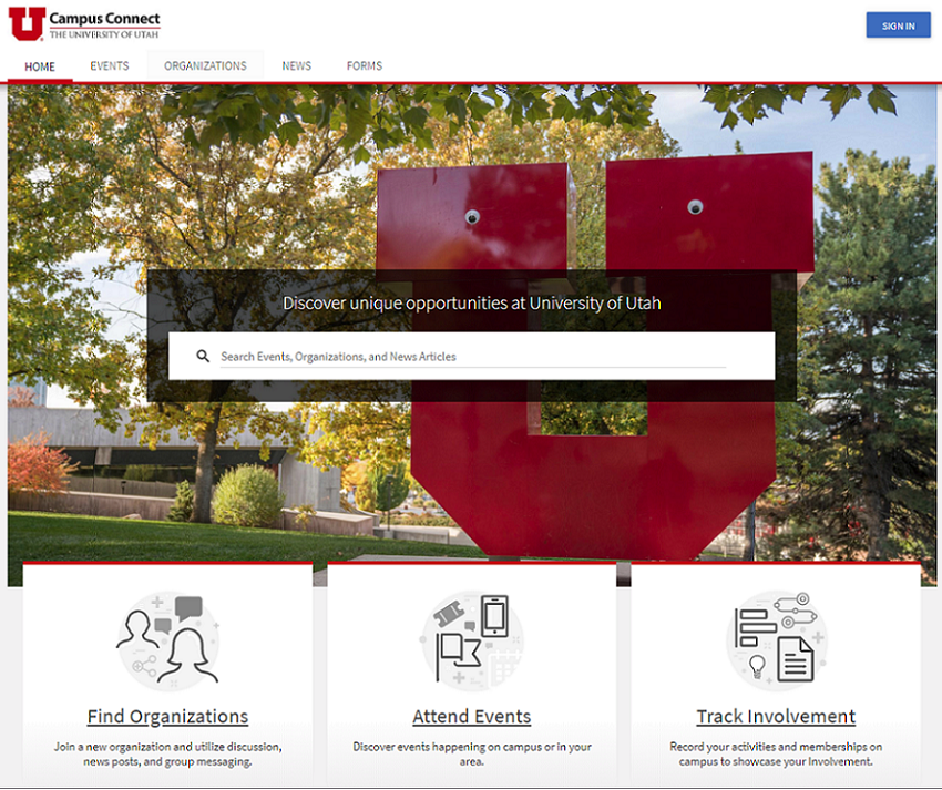 campus connect screen shot
