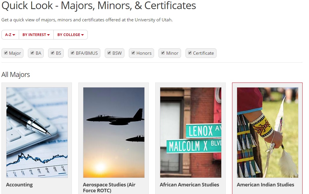 quicklooks major page